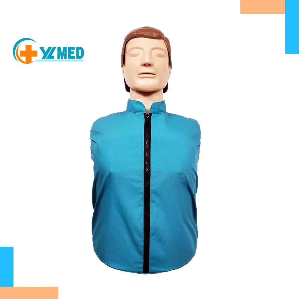 Обучающий синий манекен Yulin, пластмассовый манекен для оказания первой помощи, медицинская школа, билологический медицинский манекен для проведения детских дыхательных путей