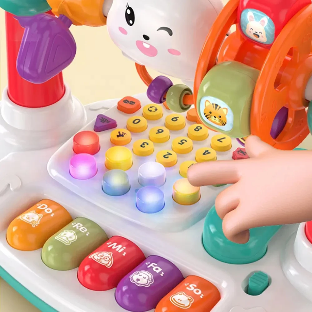 BGL kid early educational multifunctional story machine baby telephone piano phone musical toy with lights