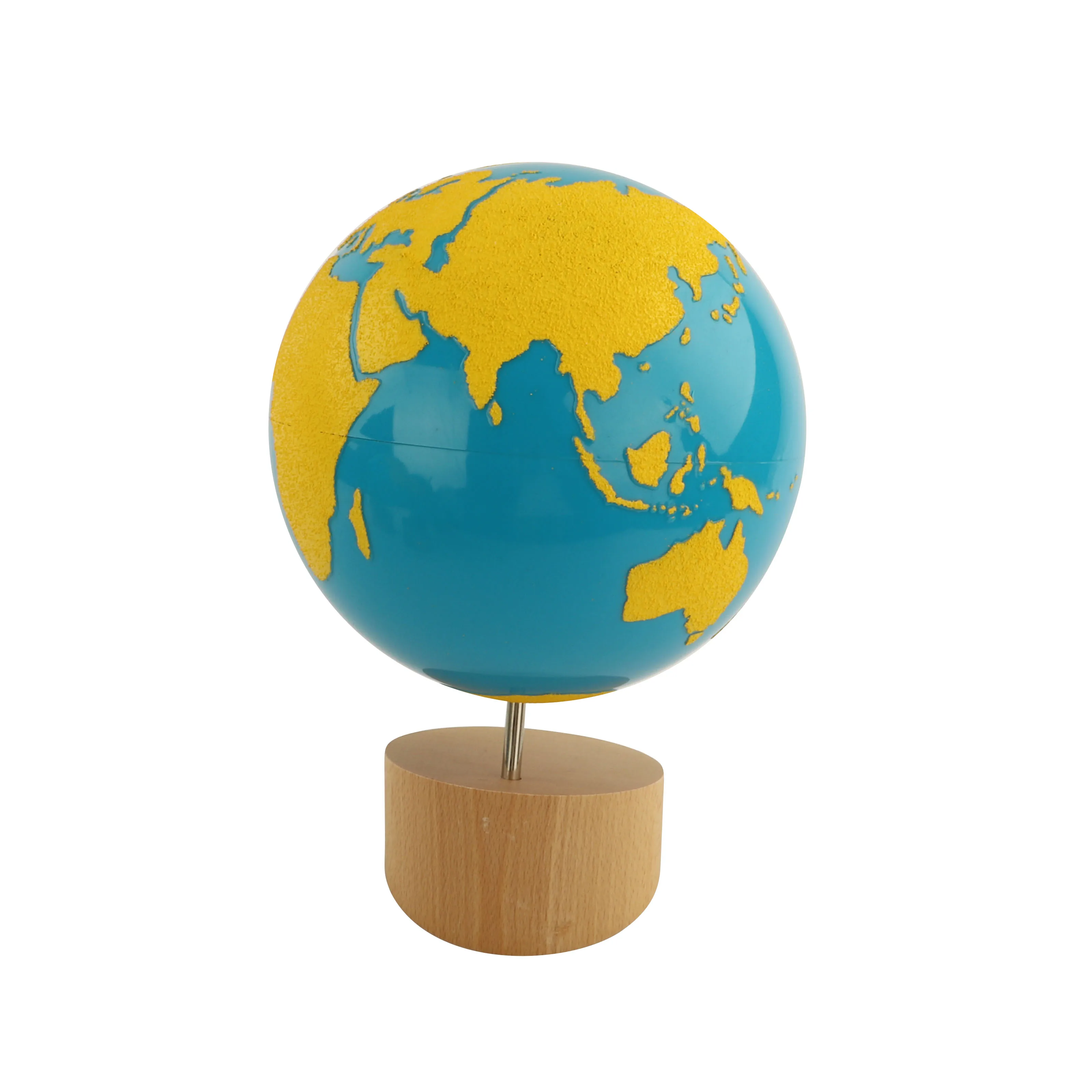GE085 Sandpaper Globe  montessori equipment materials geography wooden  montessori children toy