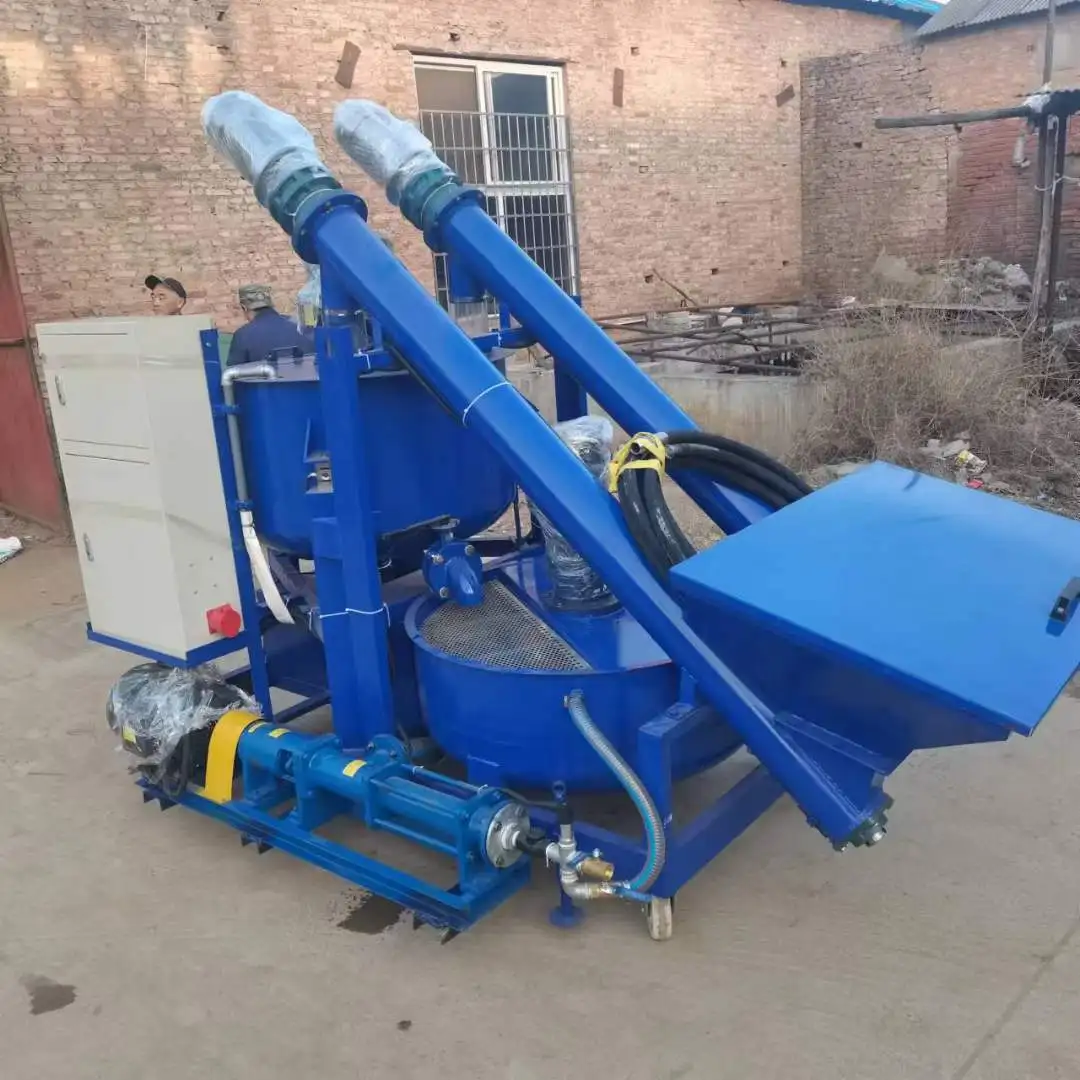 Small Construction Machinery Screw Cement Grout Pump/ Cement Mortar Grouting Spray Equipment/ intelligent Grouting machine