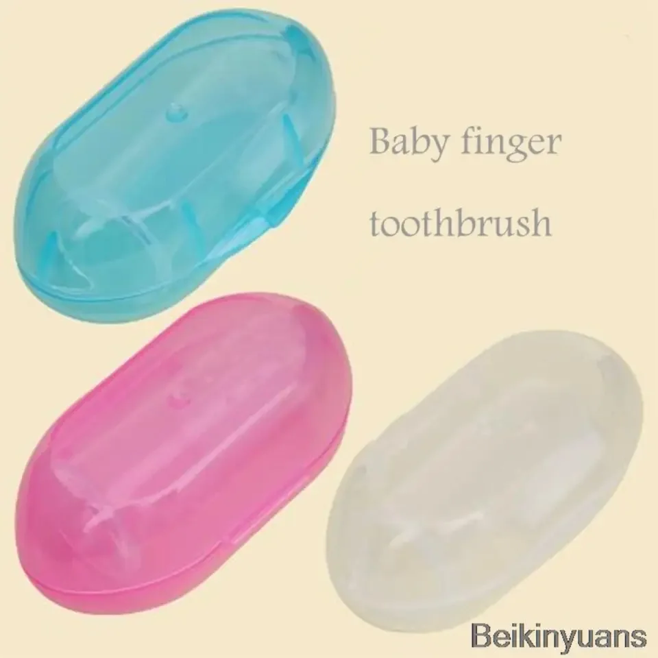 Baby soft finger toothbrush baby oral tooth cleaning care hygiene brush baby dental care finger toothbrush box