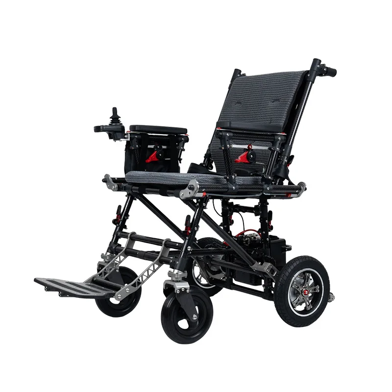 Motorized electric carbon fiber wheelchair with remote controller