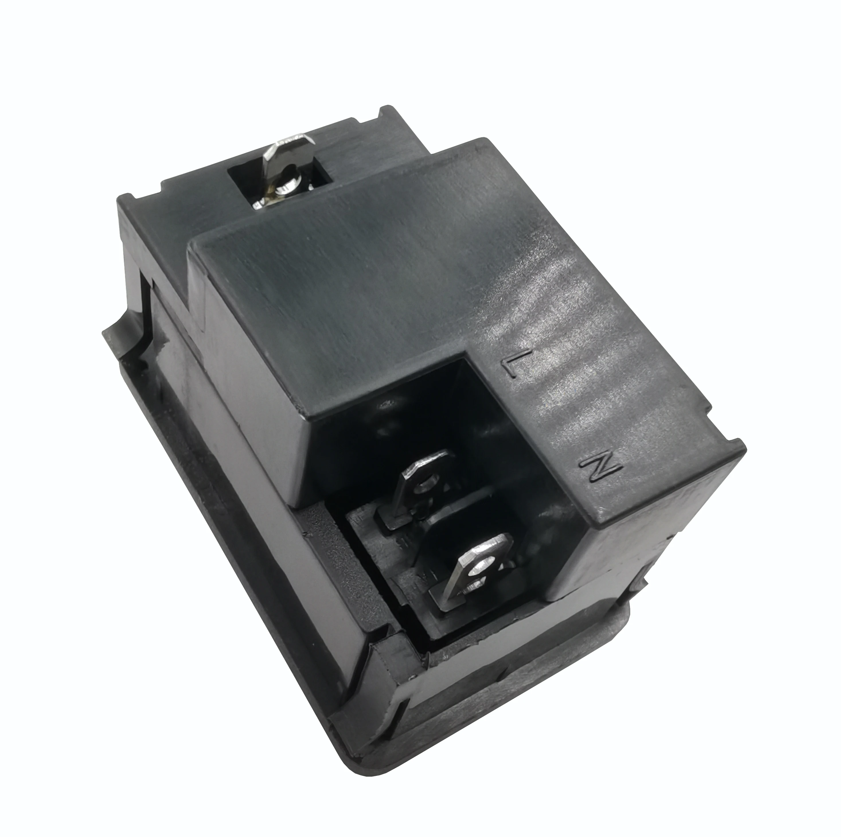 Manufacture provide JEC black switch 3Pin on off male ac appliance socket with fuse