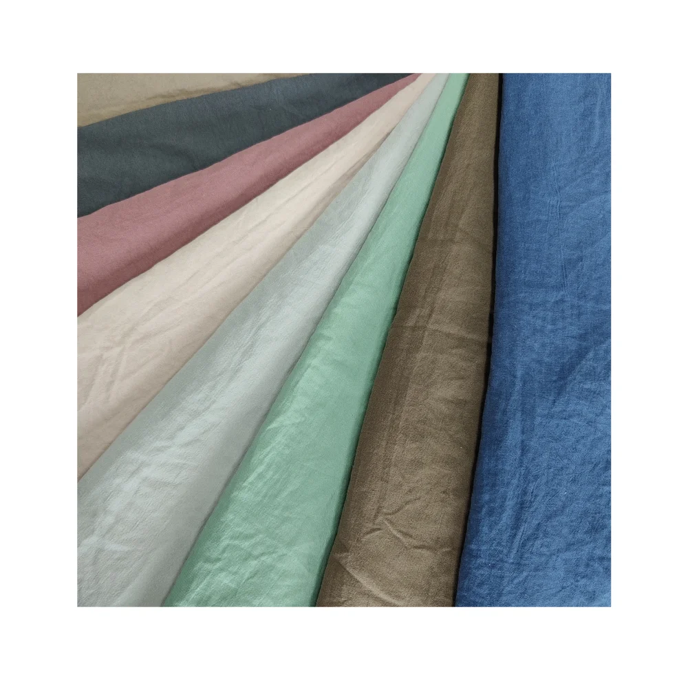 Good quality  pure color pleated fabric home textile 100% polyester fabric used for bed sheets and bedding