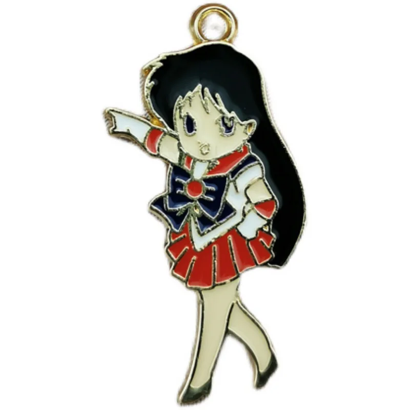 Manufacturers DIY Cute Cartoon Enamel Japan Anime Sailor Moon Charms Pendant for Jewelry Necklace Earring Bracelet Making