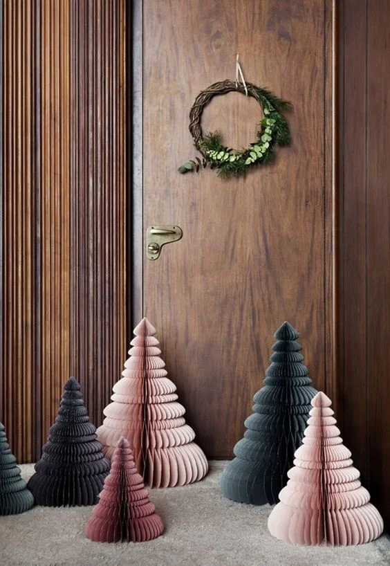 Современное украшение для окна, бумажные украшения, украшение для рождественской елки для дома