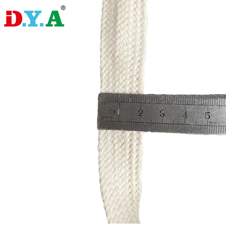 1cm Fabric 100% Cotton High Quality Flat Cotton Drawstring Cord for Pants