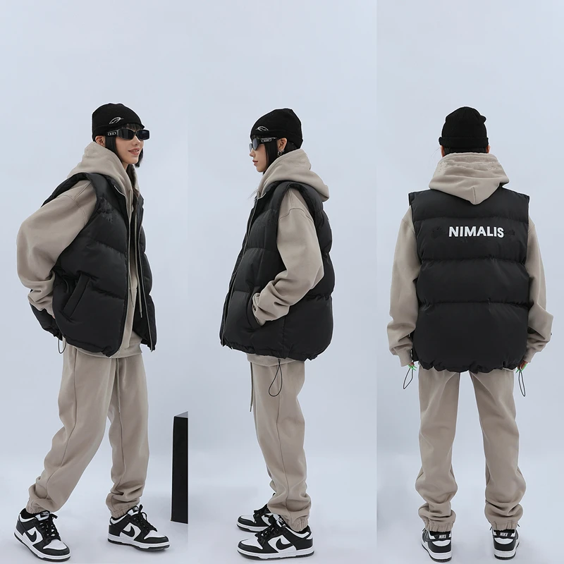 2022, оптовая продажа, индивидуальный зимний жилет на утином пуху, мягкий жилет, безрукавка большого размера, женские пуховики, куртки без рукавов