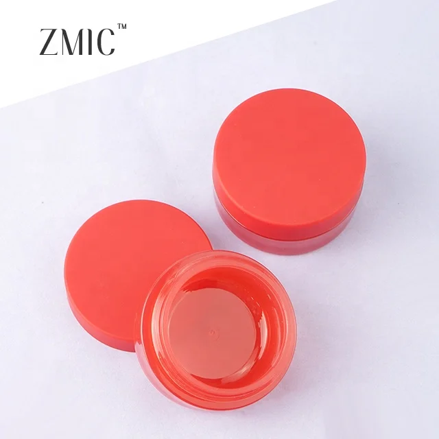 Facial cream jars round empty 15g red pink plastic jar for face cream