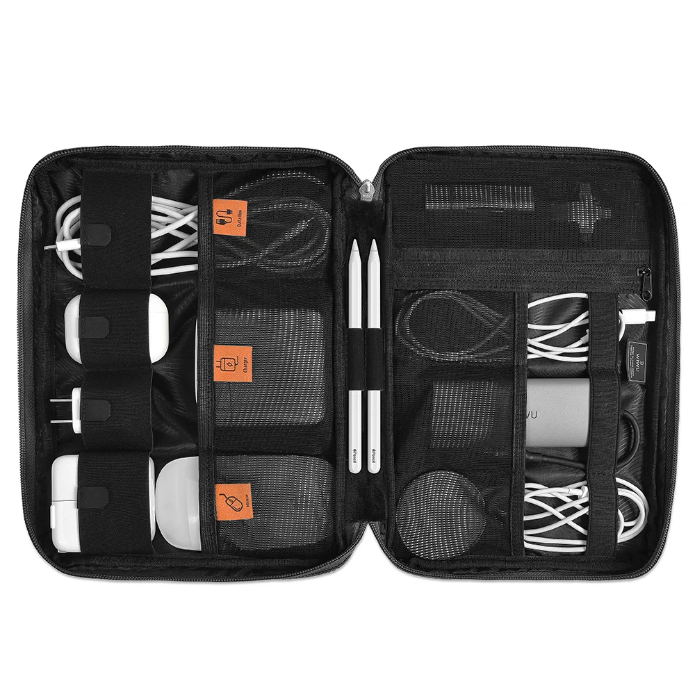 WiWU Travel Organise Bag Pilot Travel Pouch with Multiple layer Storage Bag for Cables Chargers Power bank Storage Bag