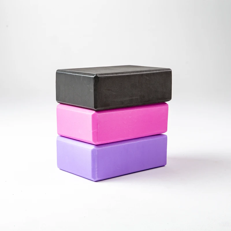 HuaYi Eco-friendly yoga blocks eva light weight  yoga block custom logo block