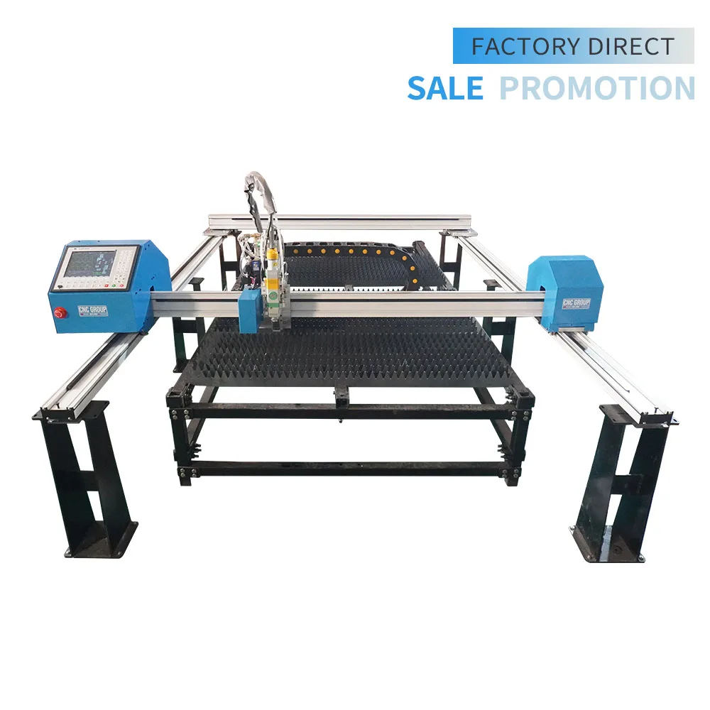 Double rail portable gantry industrial laser cutting machines fiber laser cutting machines for steel metal