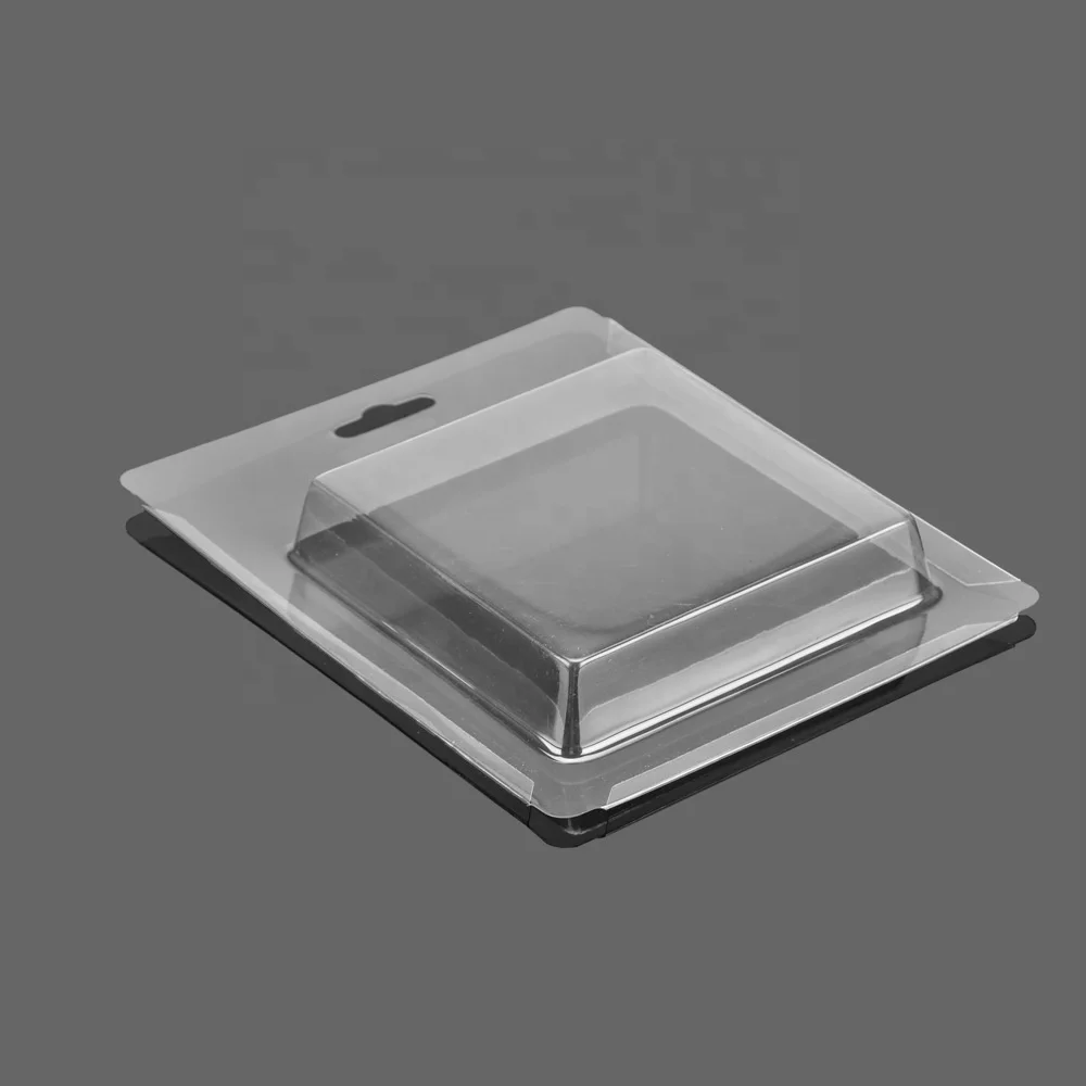 customized disposable plastic clamshell edgefold sliding blister card packaging