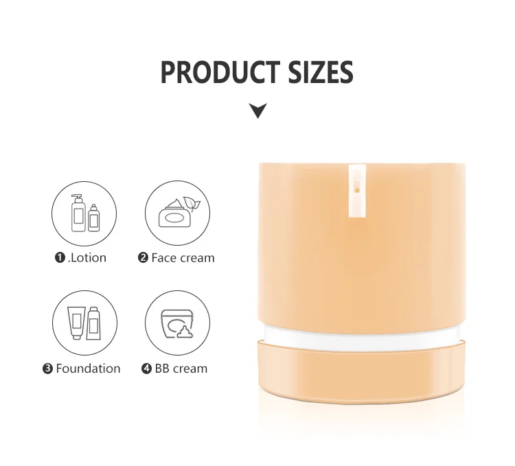 50g Lotion Pump Jar Face Cream Lotion Cosmetic Container Plastic Airless Pump Jars