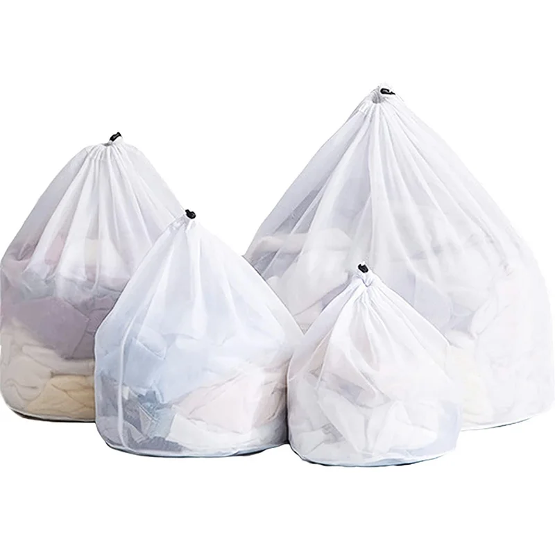 Wholesale Durable Net Wash Family Laundry Bags Mesh Wash Bags  large small mesh laundry bag with drawstring