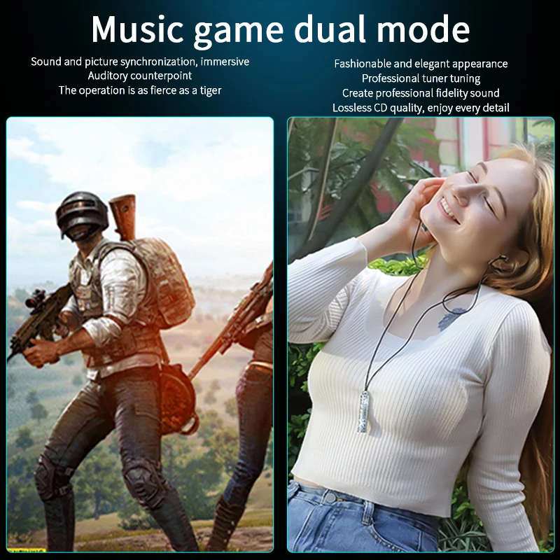 D5 Wireless Earplugs ENC Call Noise Reduction Game Two Headphones Can TWS Couples Connect to Listen to the Same Song