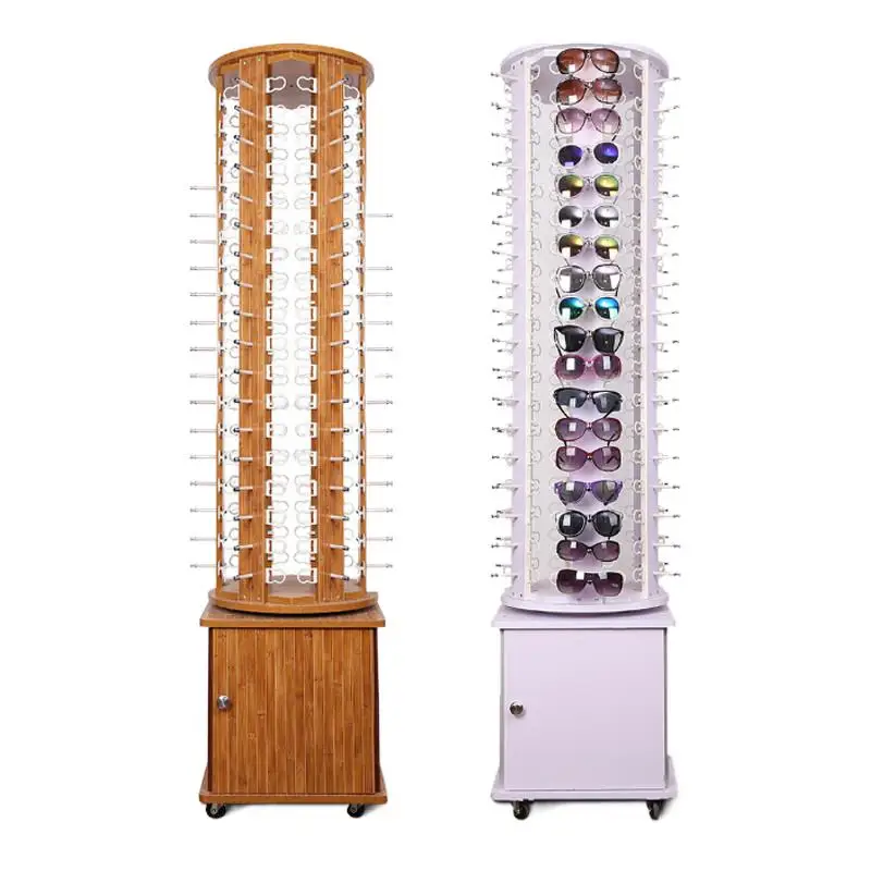 Wholesale Customized Supermarket Sun Glasses Display Rack Jewelry Shop Paint-Free Plate Rotating Accessories Ornament Rack Glass