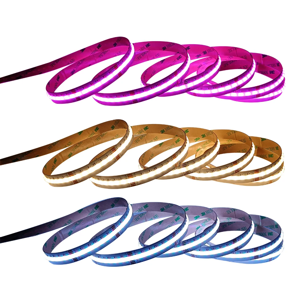 Новое поступление, 840 чипы, красочные RGBCW COB светодиодные полосы света для украшения дома