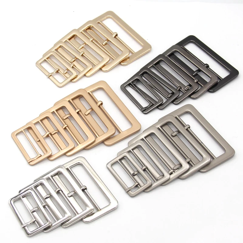 30/35/40/45/50mm Square Zinc Alloy Buckles For Belts Shoes Bag Garment Adjust Roller Pin Metal Buckle Leather DIY Crafts
