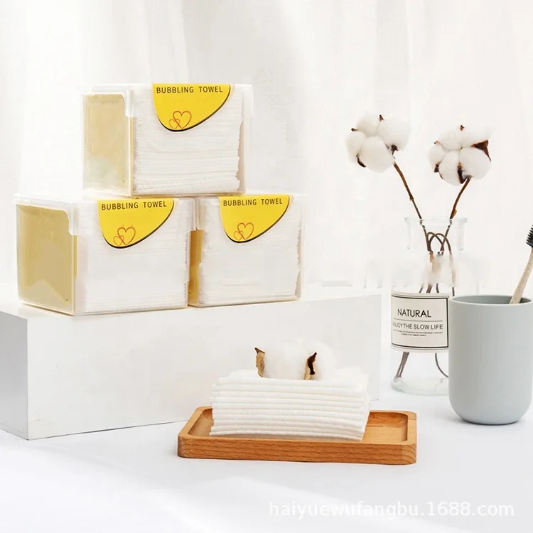 Wholesale Cotton Make-up Remover Made Of Spunlace Non-Woven Fabric Portable Double-Sided Pearl Pattern Disposable Face