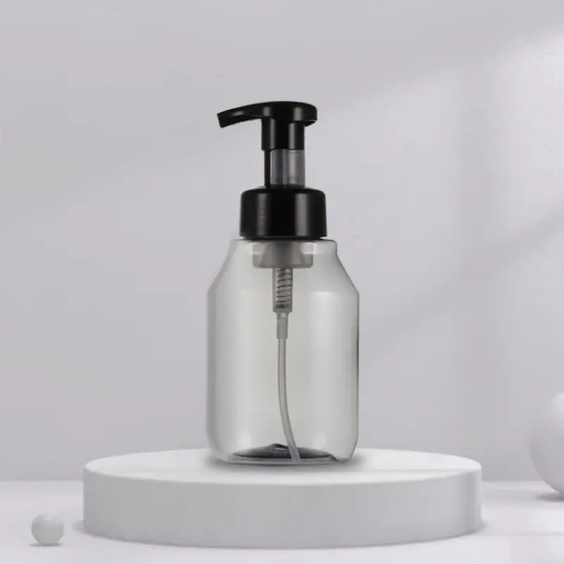 PET 100ml 110ml 120ml 130ml 150ml Plastic Packaging Pink Skincare Liquid Soap With Brush Lotion Foam Bottle
