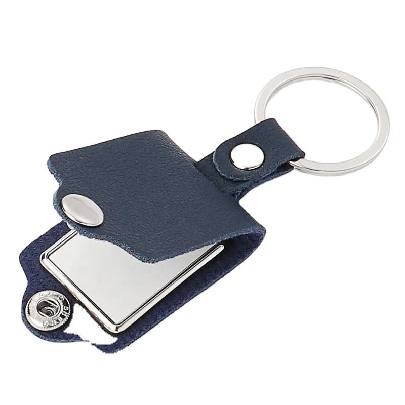 Красочный сублимационный брелок, чистый кожаный чехол, цифровые фото брелки с лазерной печатью от поставщика