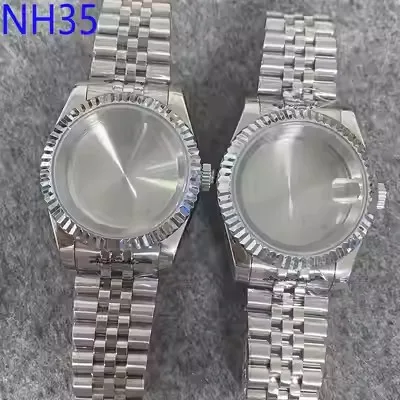 Dogtooth Loop Journal Tooth Case + Strap 39mm Closed Back Stainless Steel case Suitable for NH35/36 Calibres