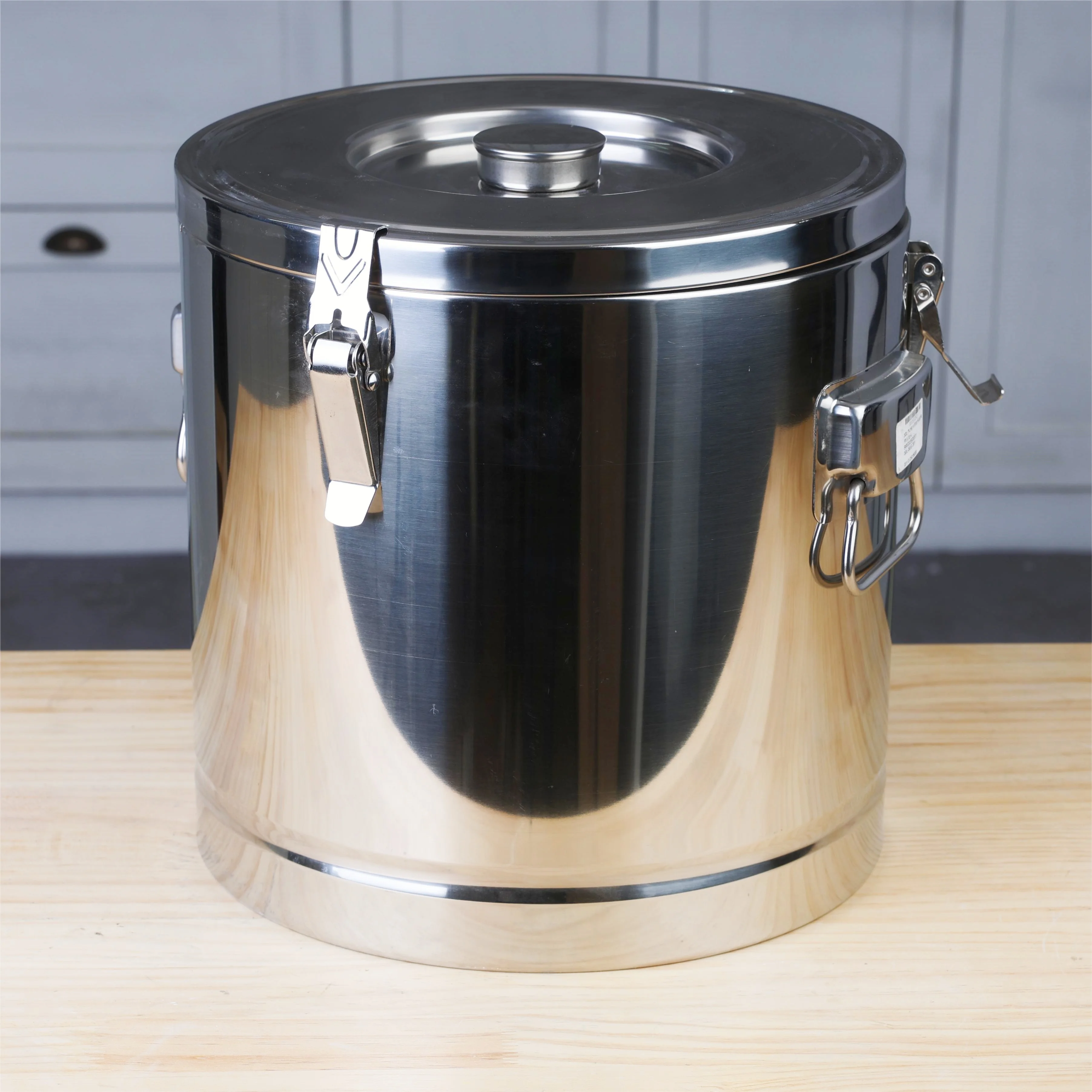 Stainless Steel Heat Insulated Barrel Double Wall Cold&Warm Insulation Barrel OEM Stainless Steel Commercial Cooking Pot