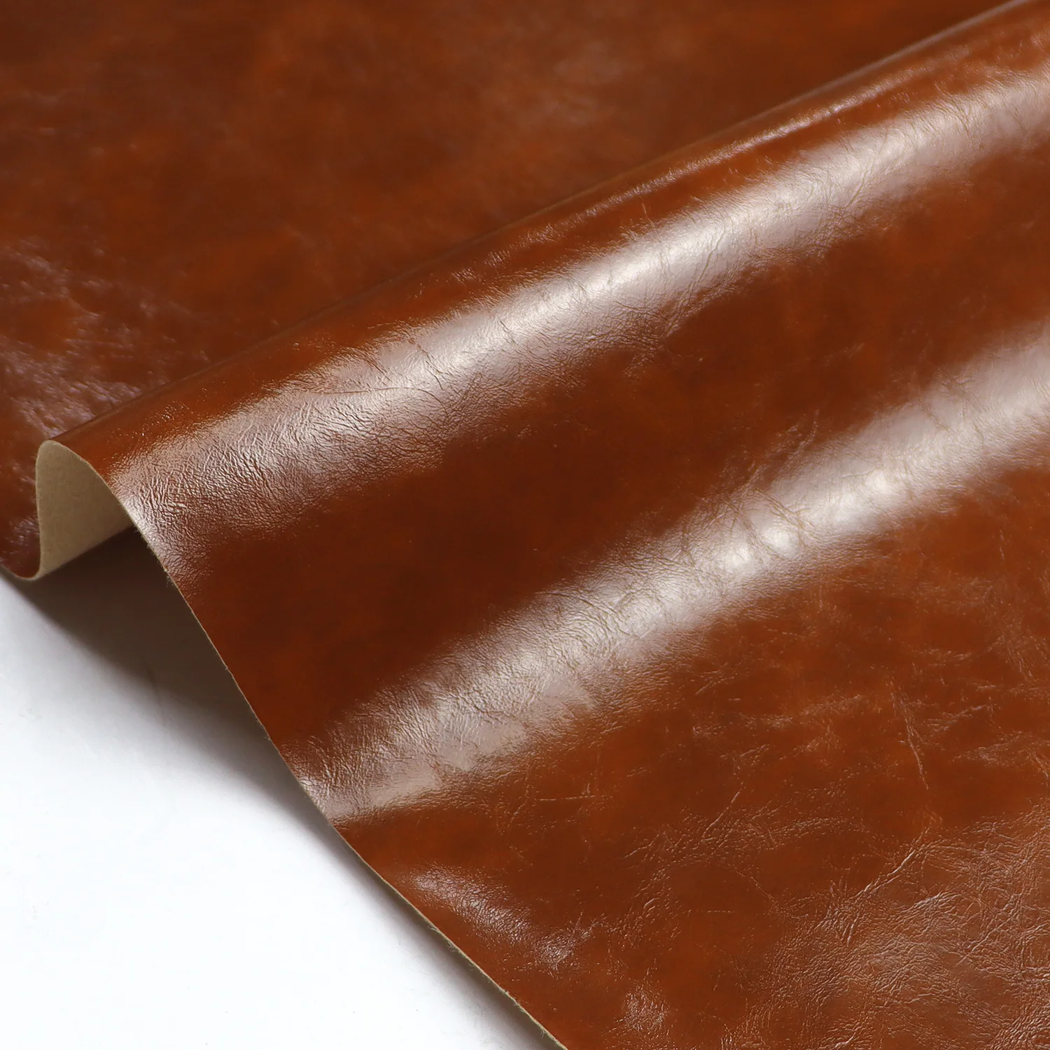 0.9mm Thickness Vintage Oiled Leather PVC Synthetic Faux Leather for Furniture