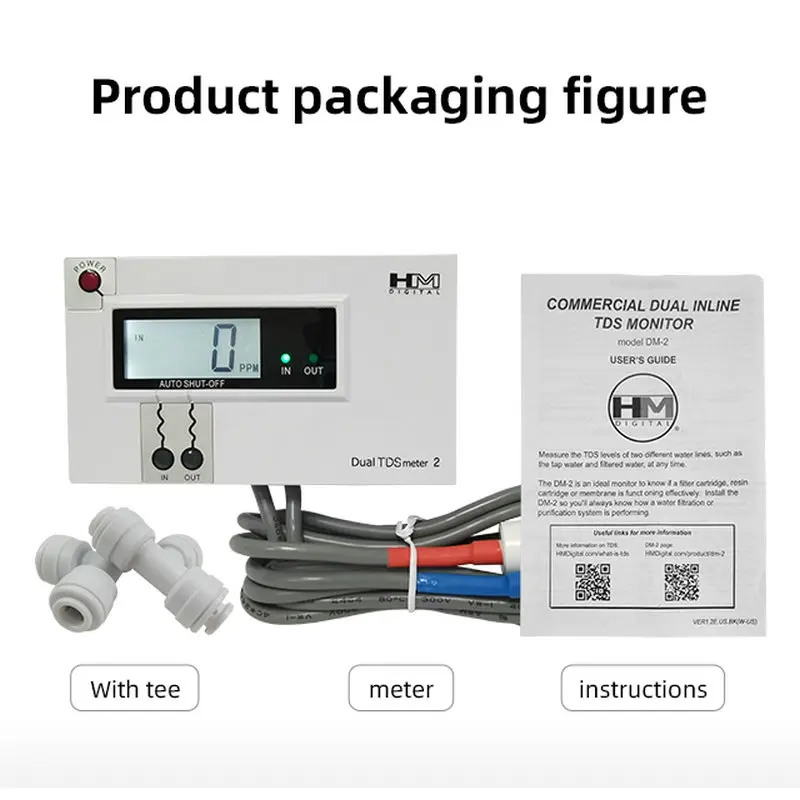 HM digital commercial in-line dual TDS monitor DM-2/DM2 Fish tank water conductivity meter