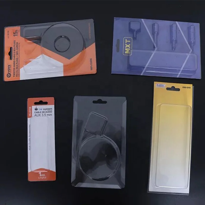 Amazon hot sale custom clear plastic blister packaging coin blister clamshell with paper insert accept