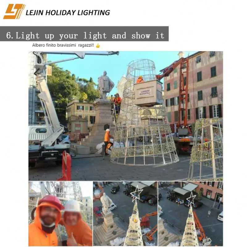 LJ new design indoor outdoor led street decorative lighting for custom motif 3D Realistic Santa Clause light