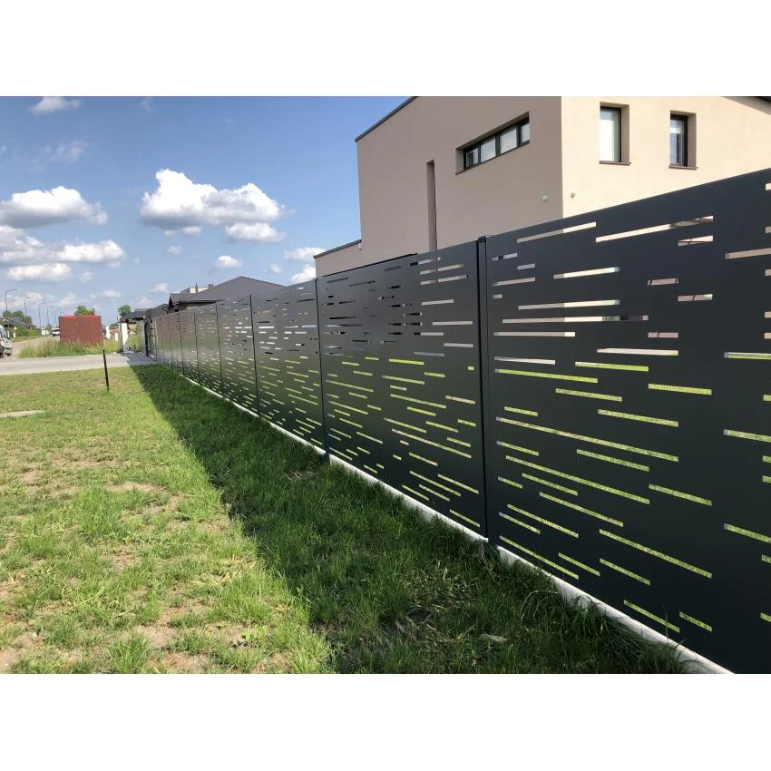 privacy screen aluminum steel laser cut custom gate and fence wall panel for fencing