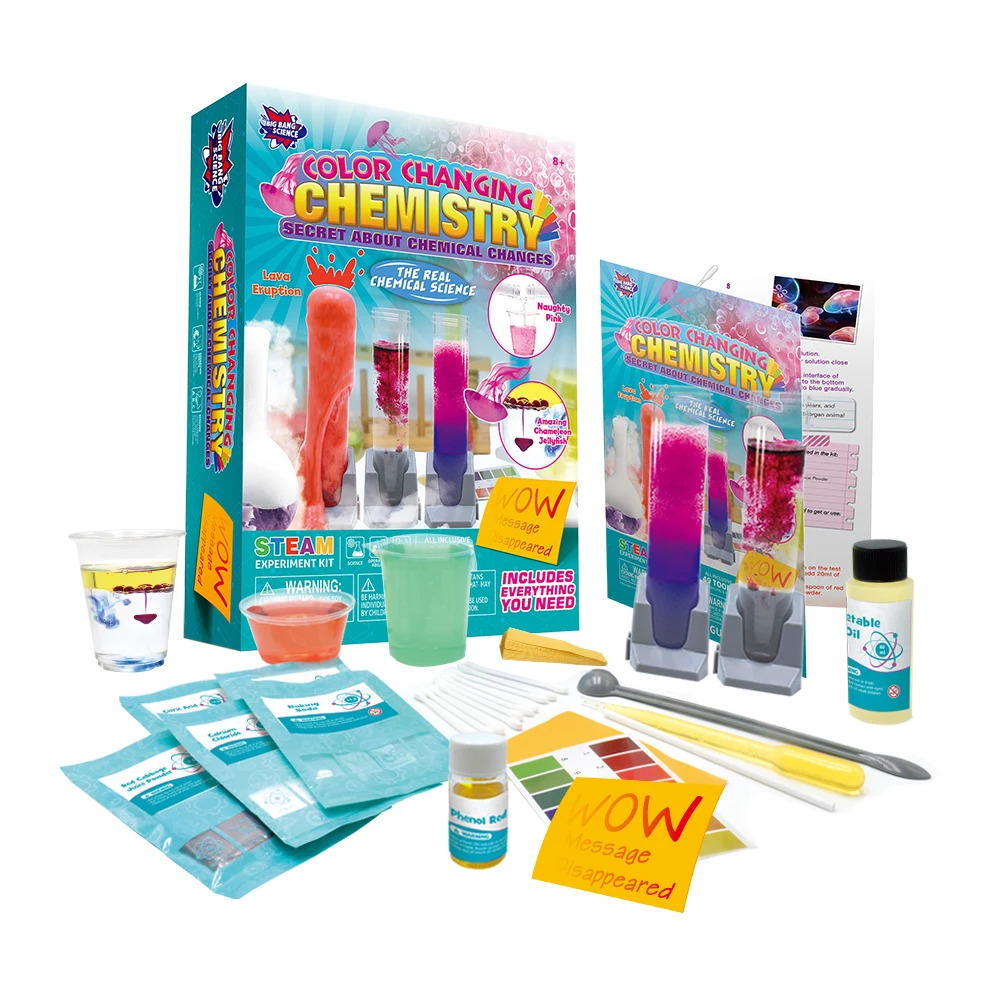 Amazing STEAM Toys for Kids Gifts Playing Color Changing Chemical Reaction Science Lab Experiments Chemistry Kit
