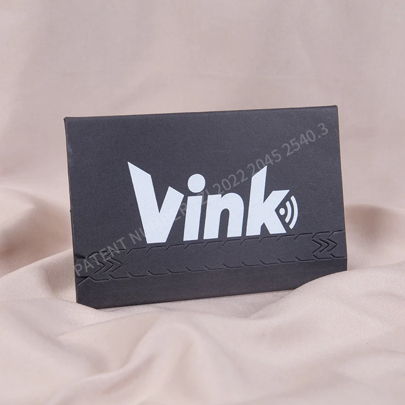 Custom Logo Hot Stamping Printing Black Zipper Strong Paper Envelope Box for Vip Membership Card