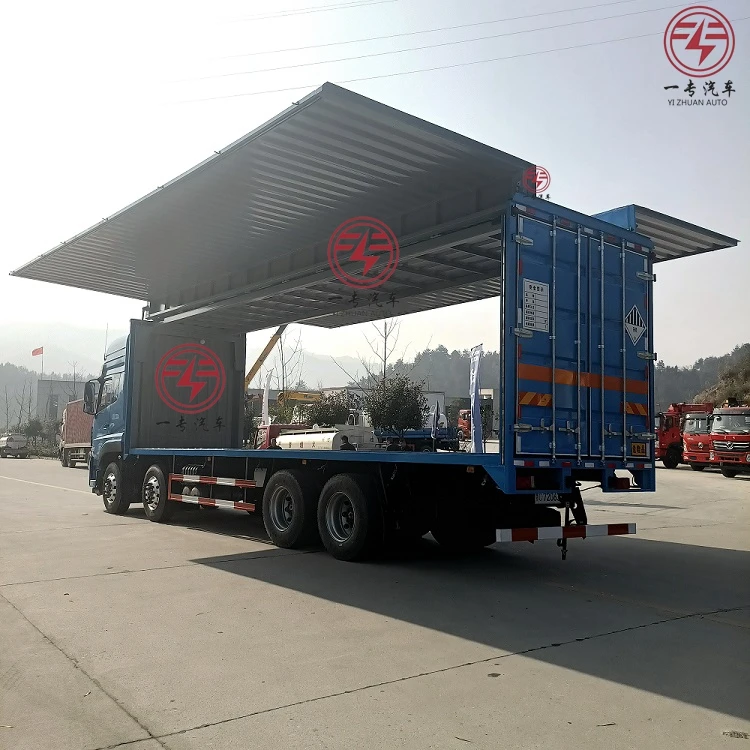  Dongfeng грузовик крыло 4 осей коробка фургон открытие полуприцеп на