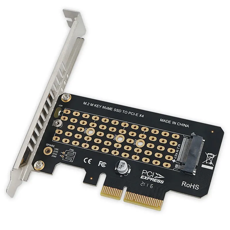 M.2 NVMe SSD NGFF to PCIE X4 x1 Conversion adapter M Key port Expansion Riser card Support PCI-e 1x PCI Express 3.0 M2 2230-2280
