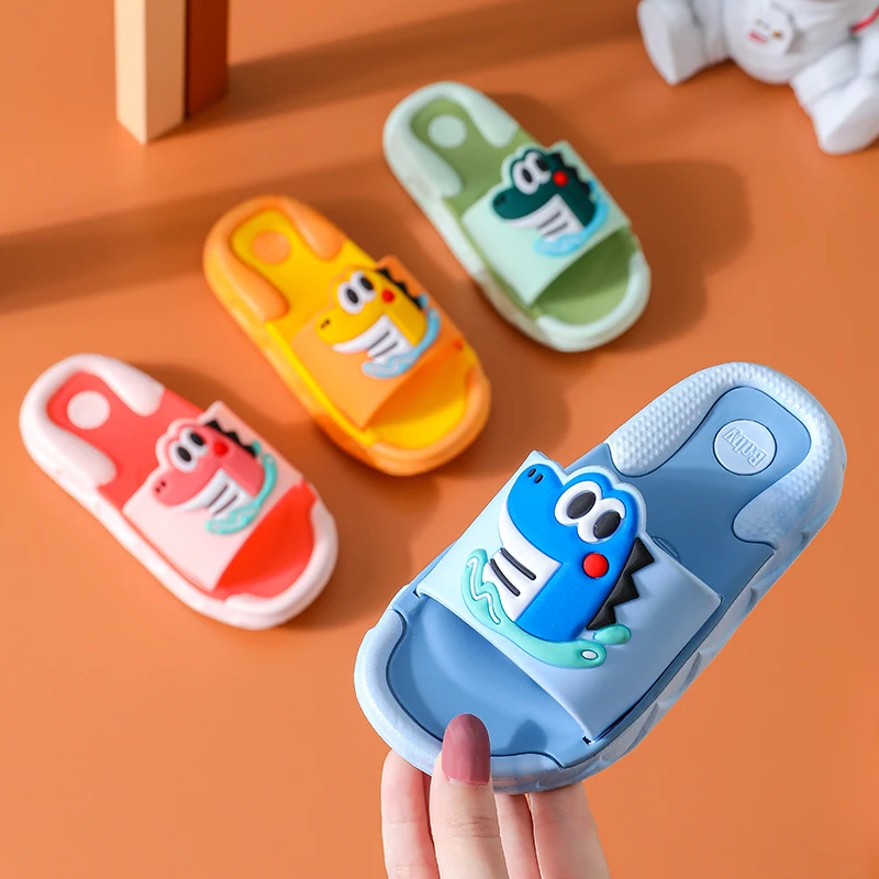 2021hot sell size24-35# animal shoes baby boy toddler  soft kids  non-slip PVC beach slippers