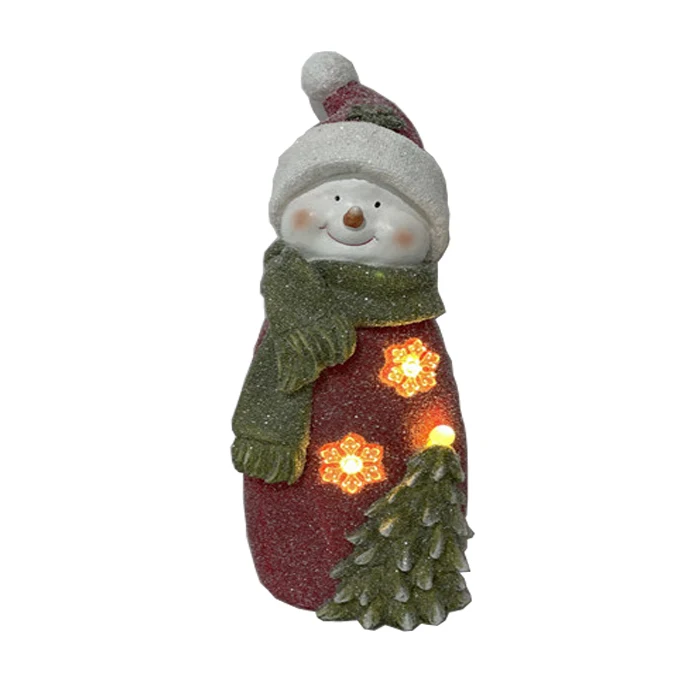 Изготовленный на заказ Снеговик Олень статуя Санта-Клауса магнезия ремесла дизайн интерьера со светодиодной подсветкой фонарь для украшения рождественского подарка