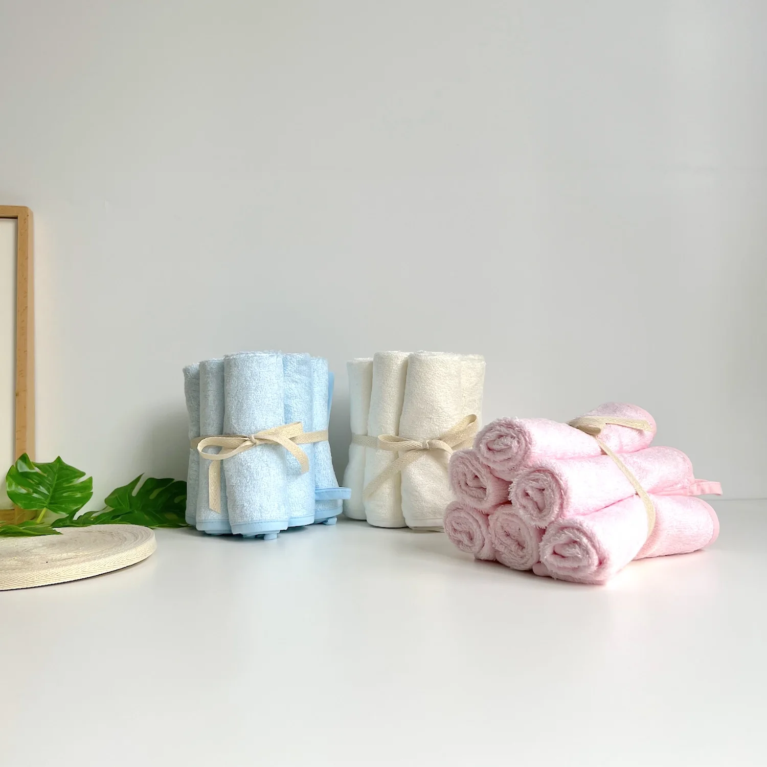 Super Soft Kids Towel 8%microfiber 500gsm Baby Washcloth 92% Bamboo Gift Square Babies Plain Hotel Knitted for Boys Girls