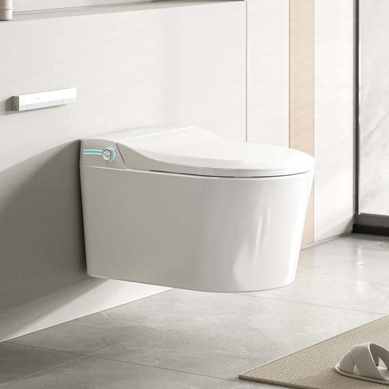 2024 Automatic Wall Hung Mounting Intelligent WC Smart Toilet Commode With Bidet and UV Light For Bathroom Hotel