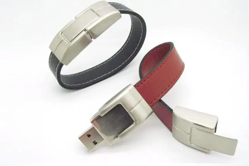 Usb-браслет кожаный с логотипом на заказ 6/8/32/64 ГБ