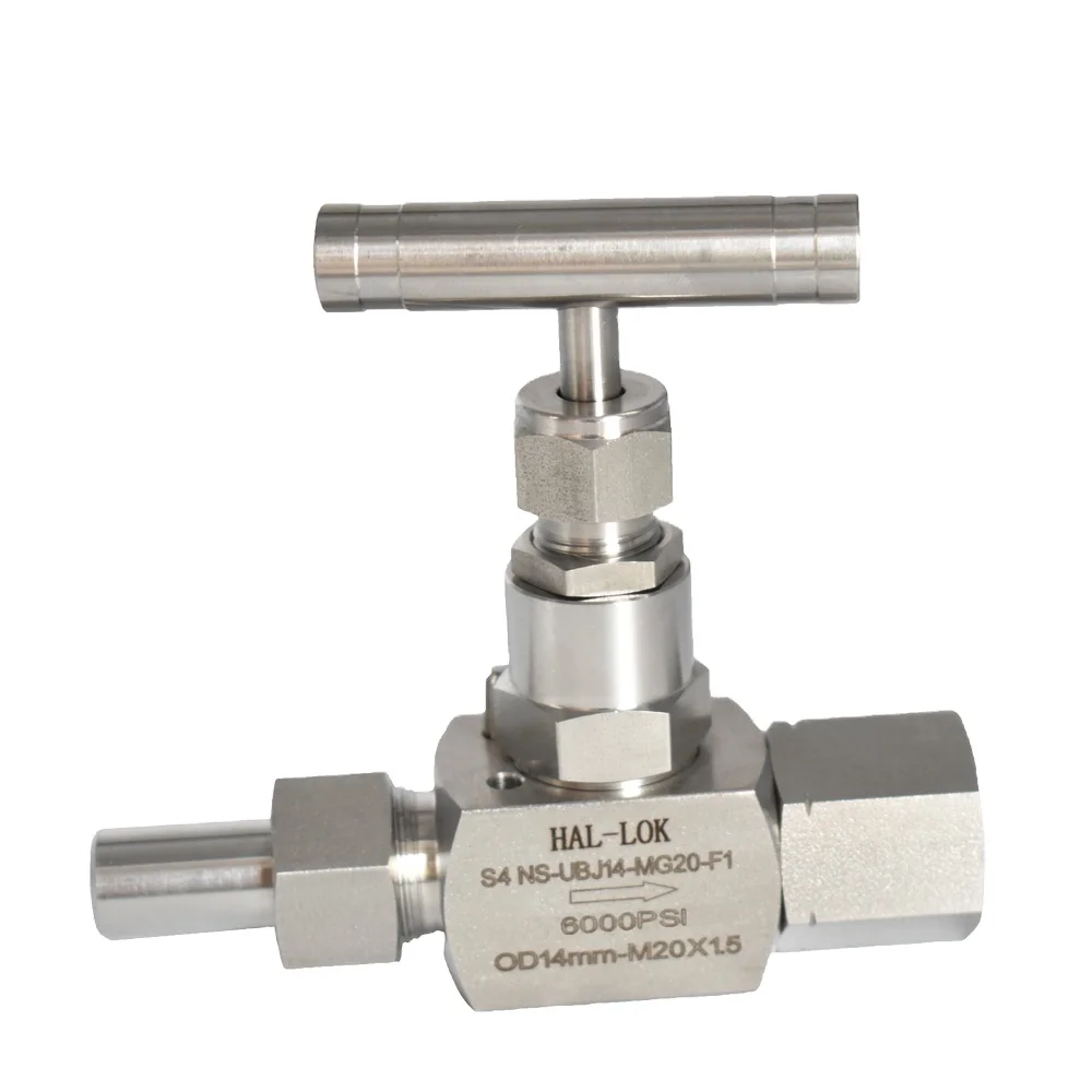 Stainless Steel Welded Female Thread Needle Valve Straight Type Instrument Valve
