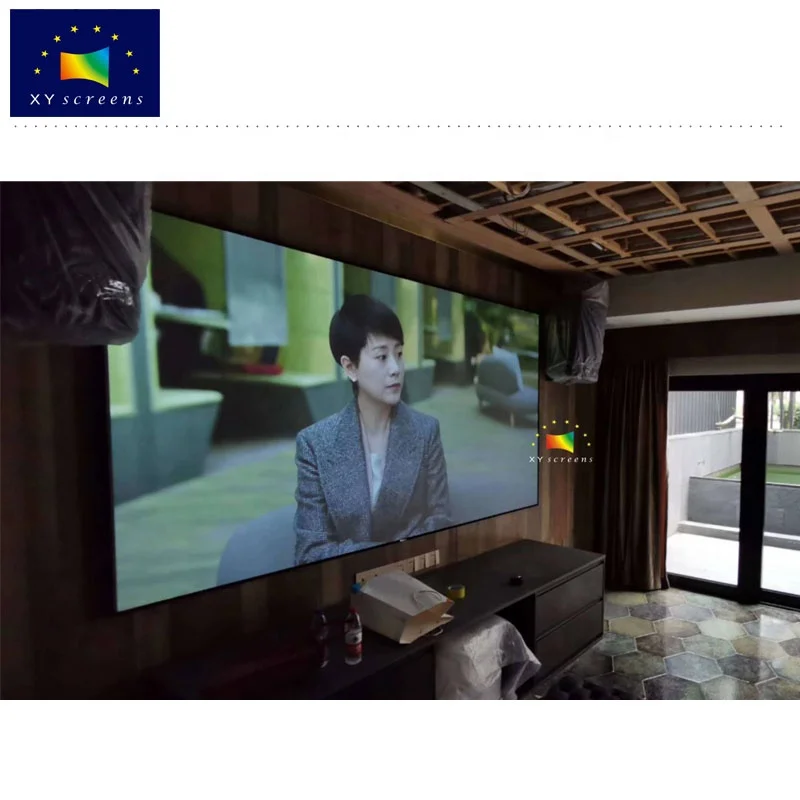 xy projector screen cloth black crystal 120 inch alr short throw projection screen for home