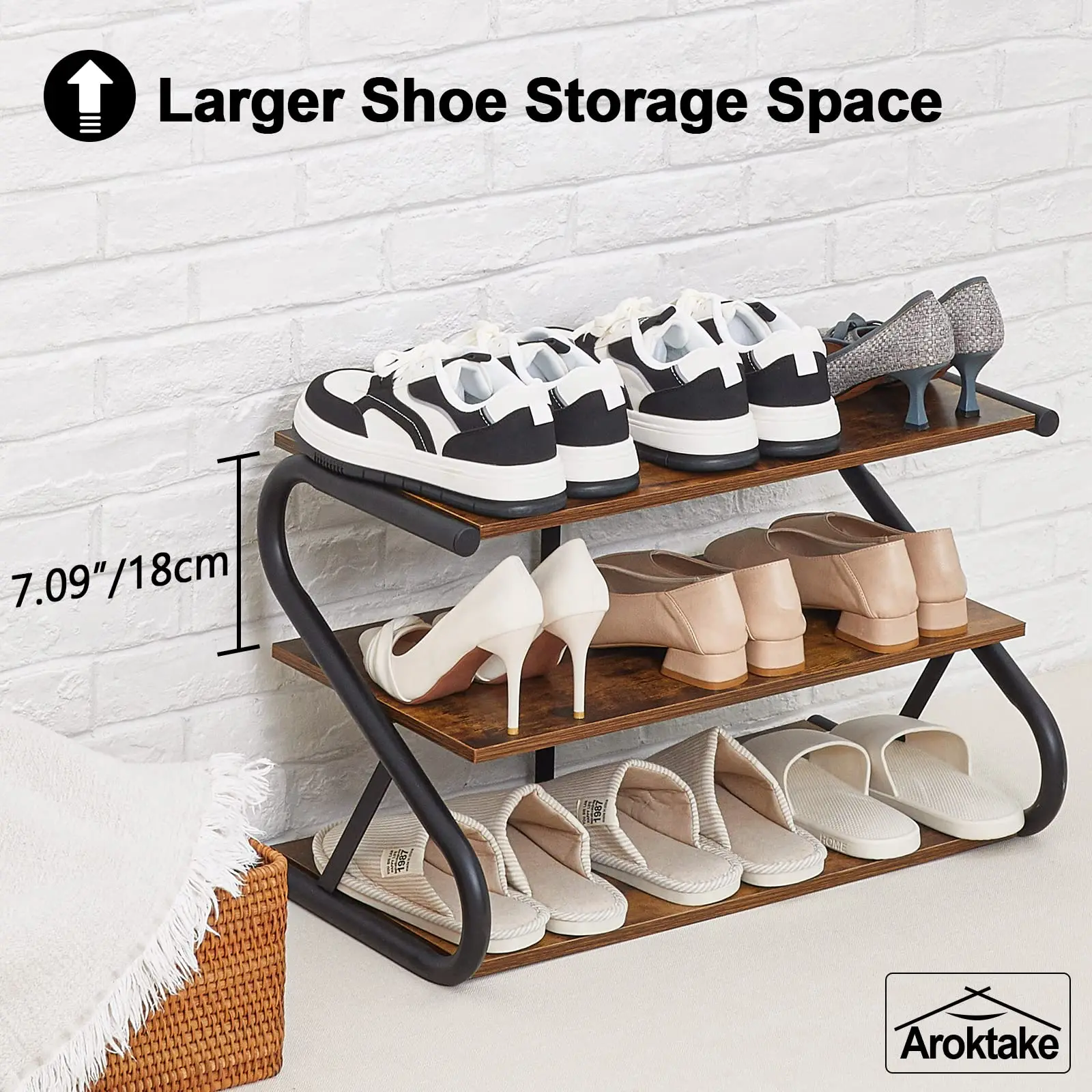 Simple multi-layer assembly dust proof storage shoe rack household stainless steel storage rack