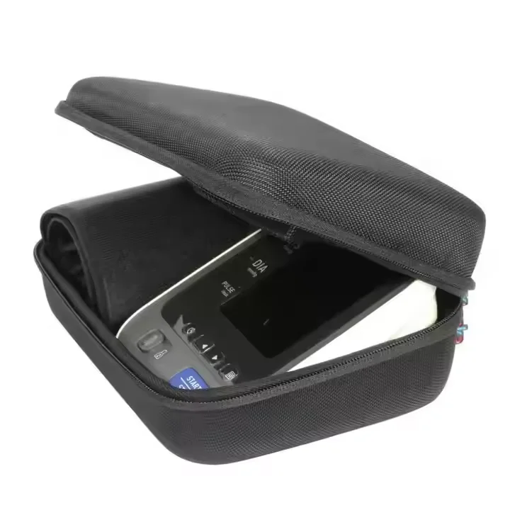Travel Hard Case for Arm Blood Pressure Monitor EVA Material with Standard and Large Arm Fit Convenient Cuff Included