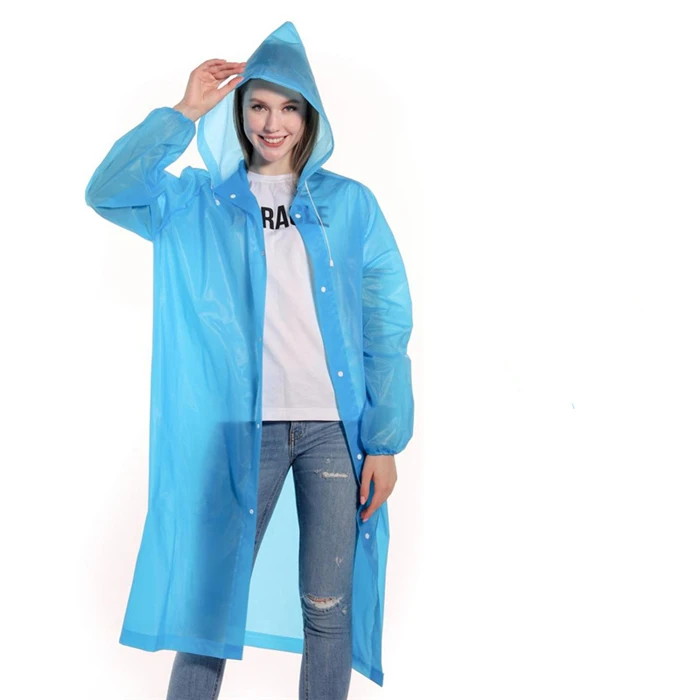 New Portable lightweight waterproof EVA raincoat color rainwear for hiking travel