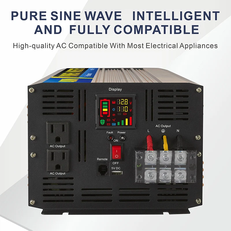 Dc to Ac Power Inverter Price 600W 1000W 1500W 2000W 3000W 4000W 5000W Off Grid Customized Series Socket Solar Wave ROHS Support