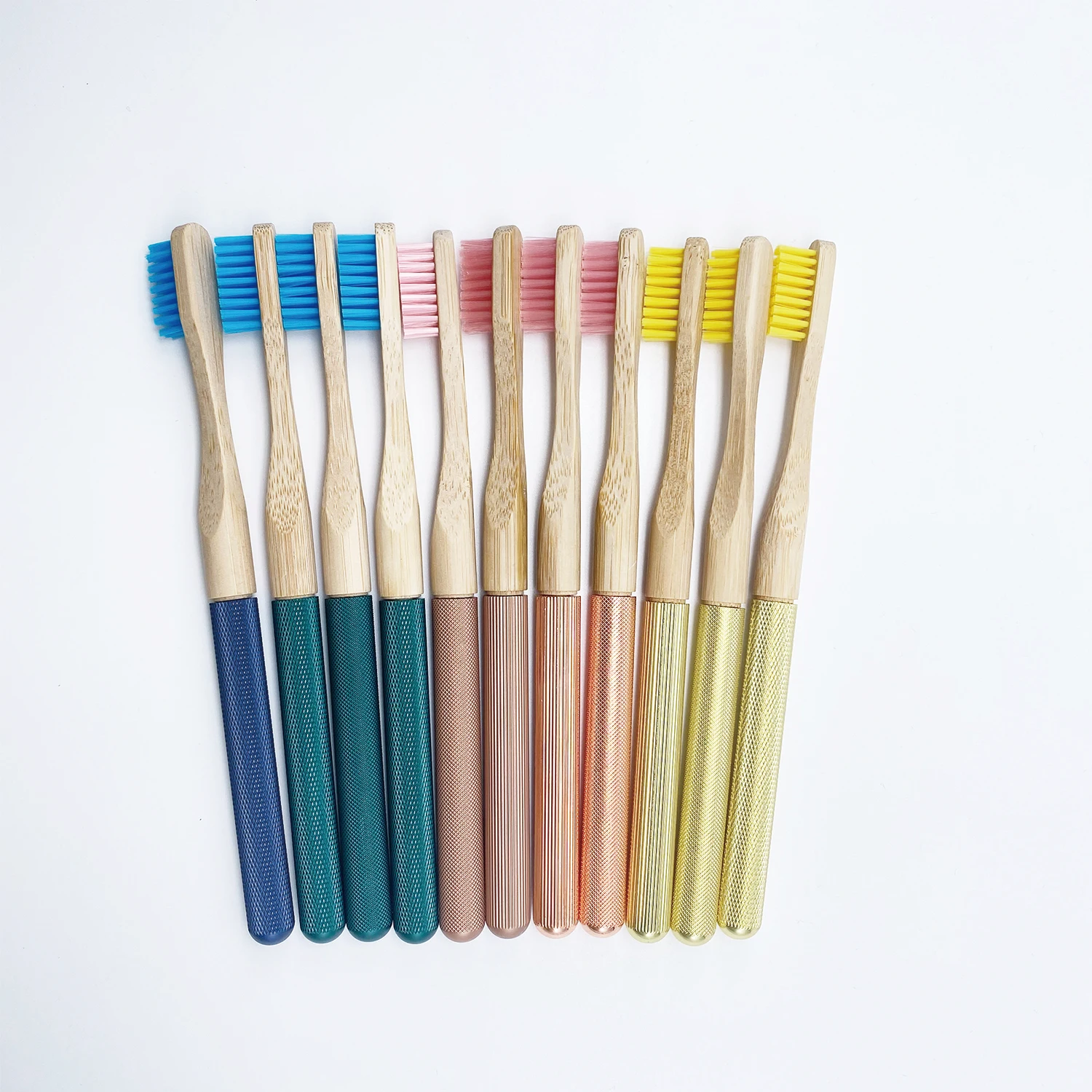 Aluminium Toothbrush With Replaceable Bamboo Head, Cepillo de dientes