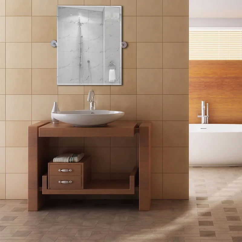 Wall frameless bath mirrors Handmade Deco Customized Glass Decorative Style Mirror With Safety Film frameless sandblasted mirror